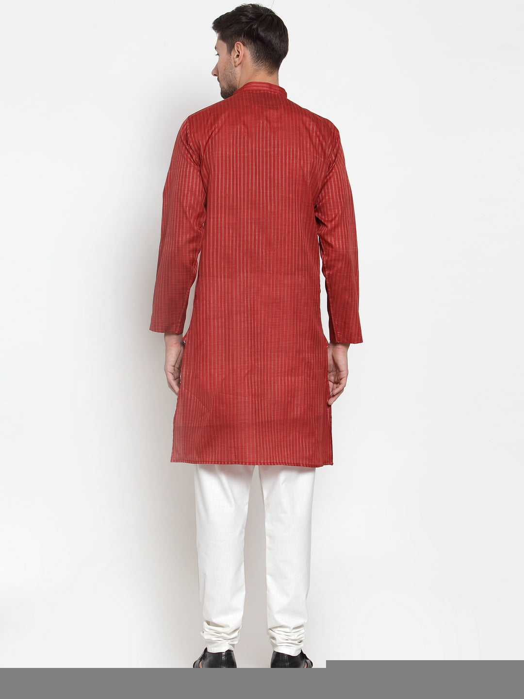 KLOTTHE Red Cotton Printed Kurta With Pyjama
