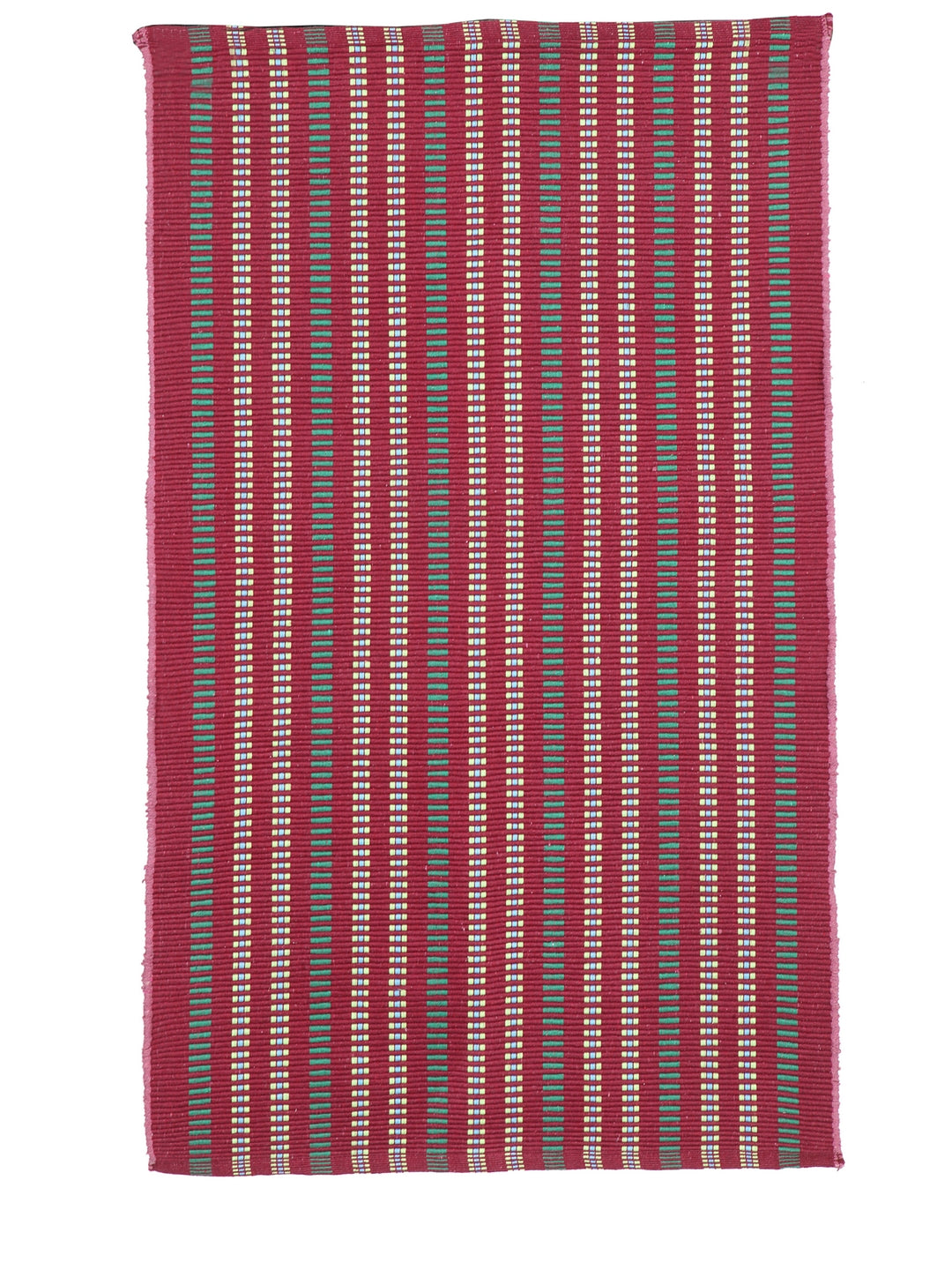 Klotthe Red Striped  Cotton Anti-Skid Rugs