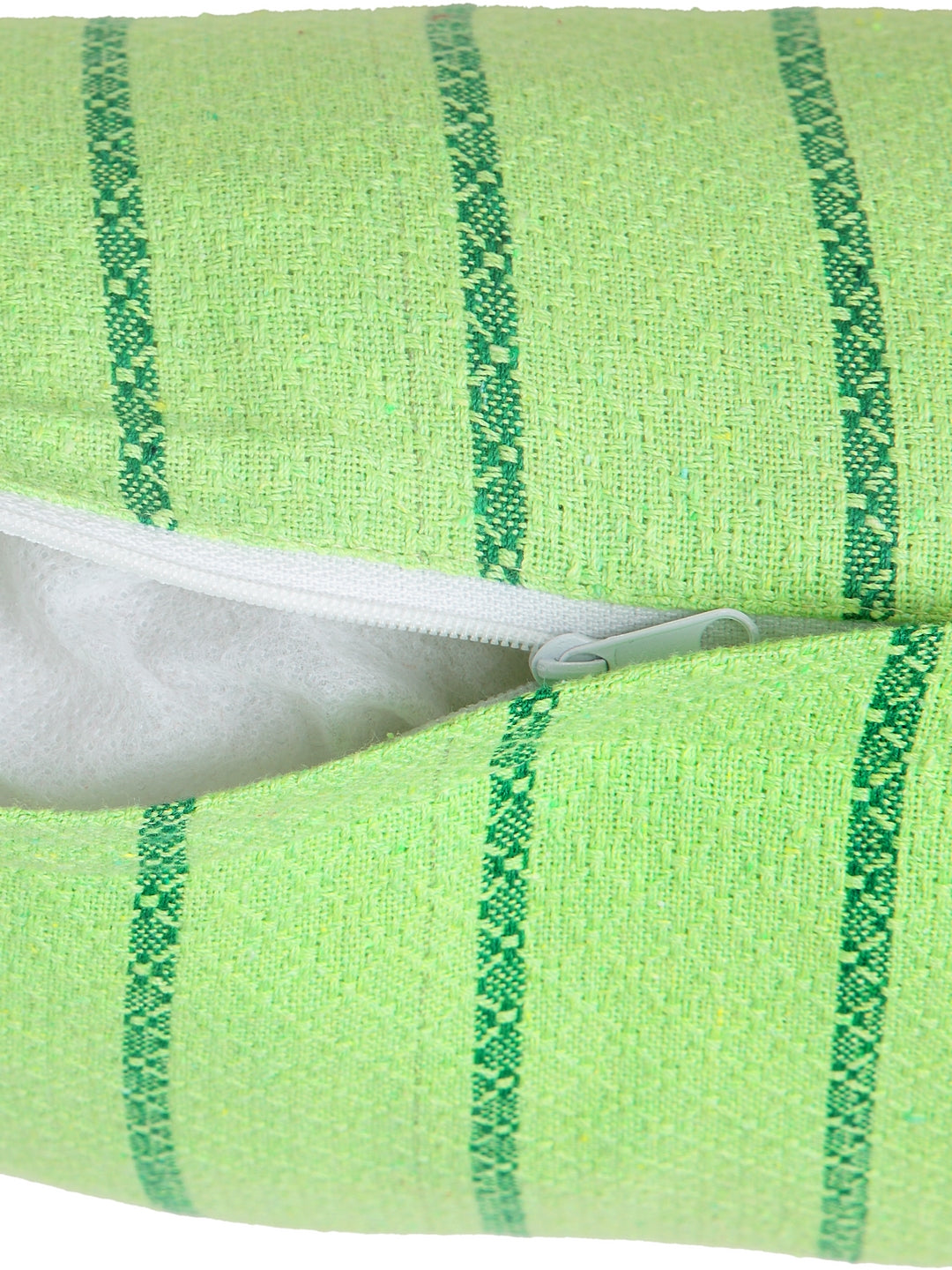 KLOTTHE Set of Five ParrotGreen Poly Cotton Cushion Covers With Microfibre Fillers (40X40 cm)