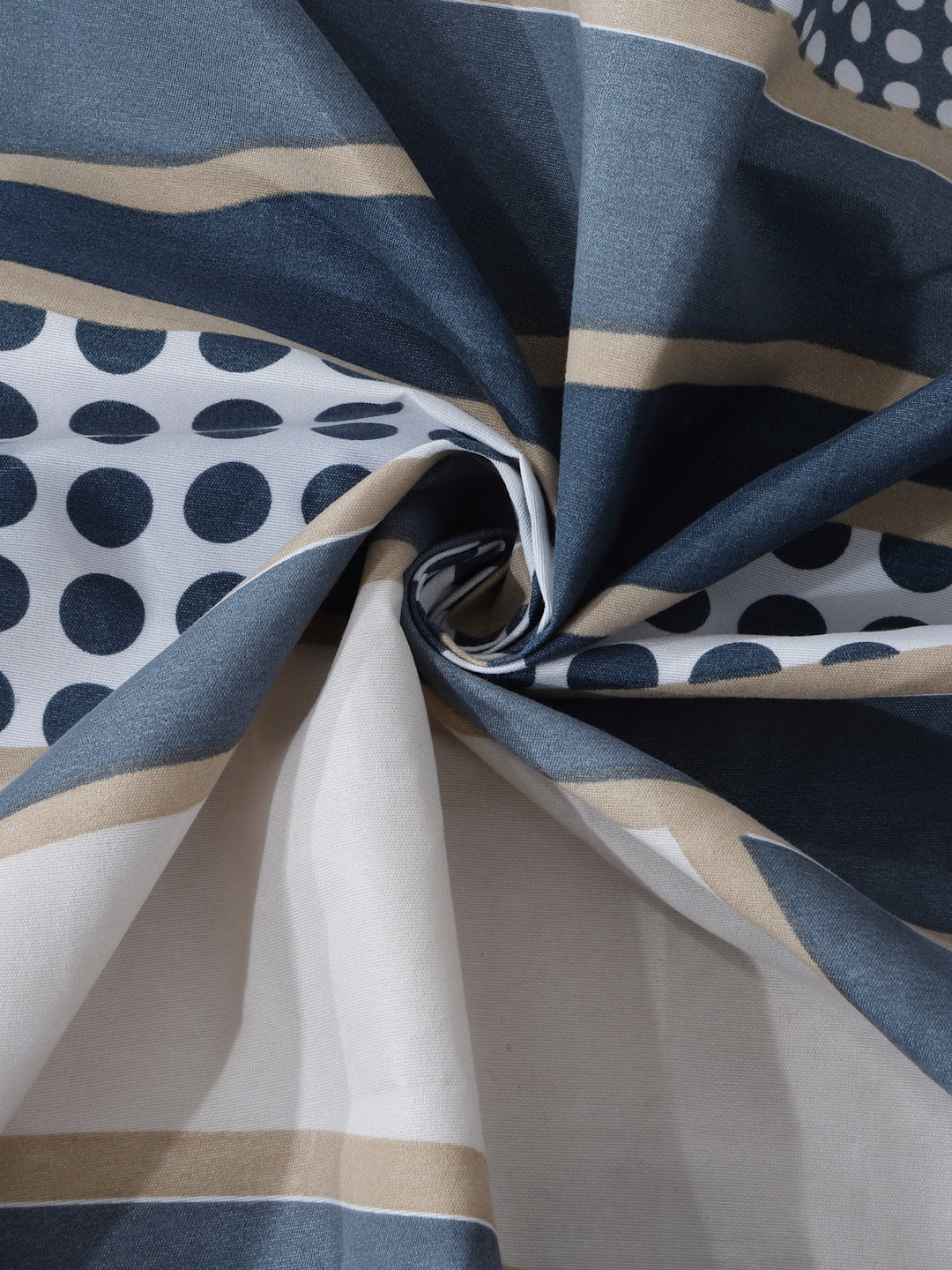 Klotthe Multicolor Geometric 300 TC Cotton Blend Single Bedsheet with Pillow Cover