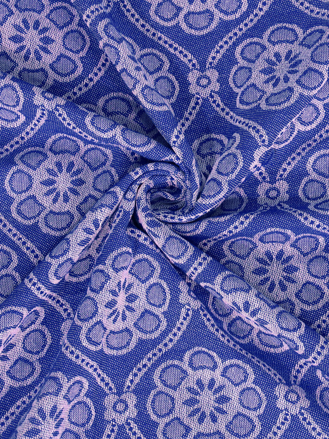 Klotthe Blue Woven Design Pure Cotton Single Bed Cover with Pillow Covers