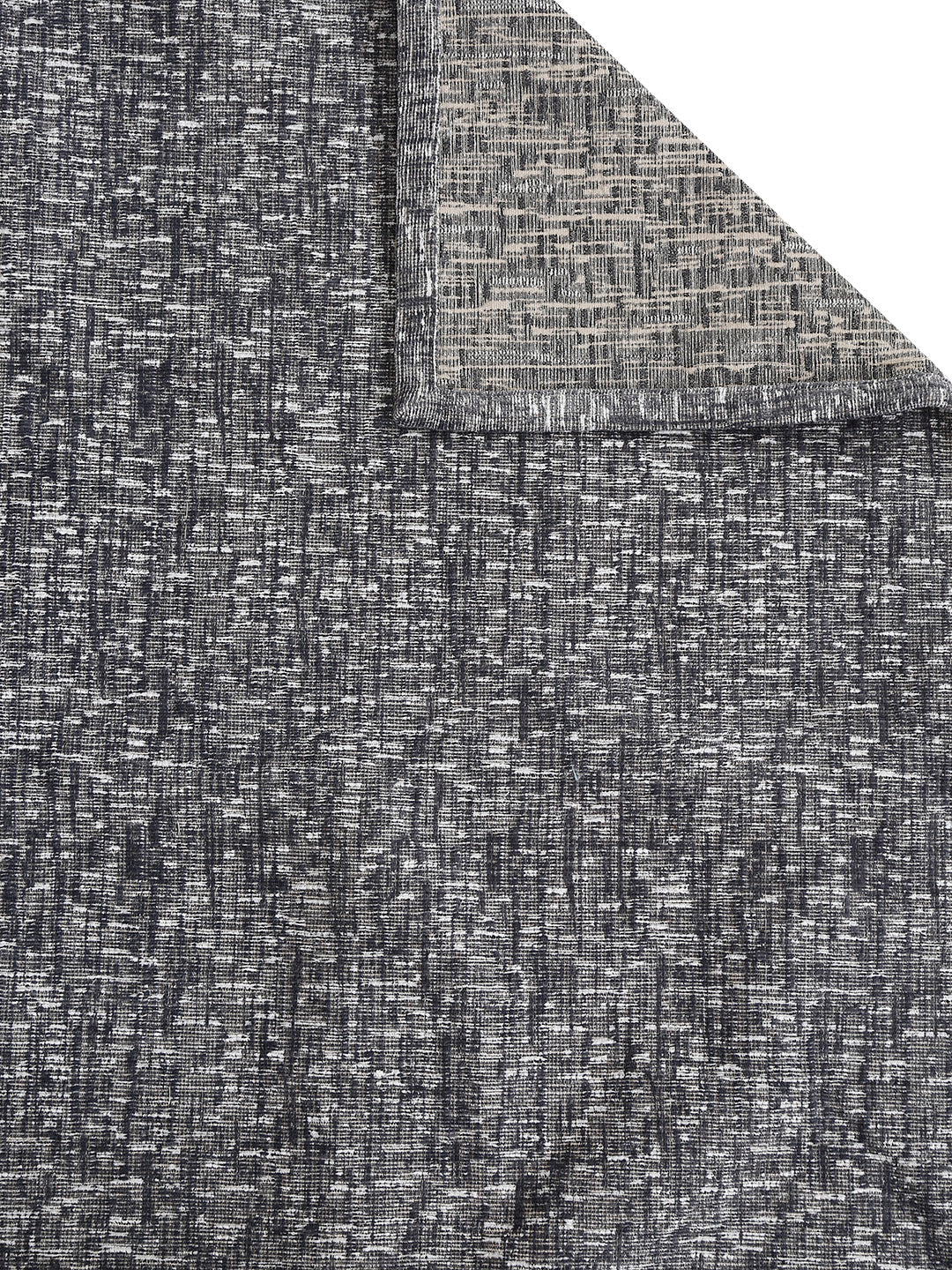 Klotthe Grey Woven Design 6 Seater Rectangular Table Cover