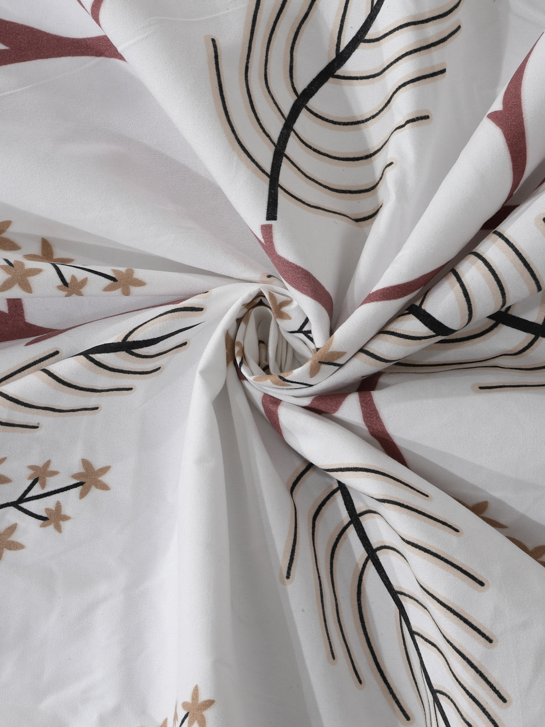 Klotthe Multicolor Floral 300 TC Cotton Blend Double Bedsheet with 2 Pillow Covers