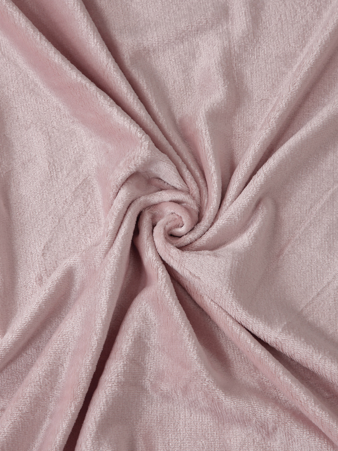 Klotthe LightPink Solid Woolen Double Bed Sheet with 2 Pillow Covers