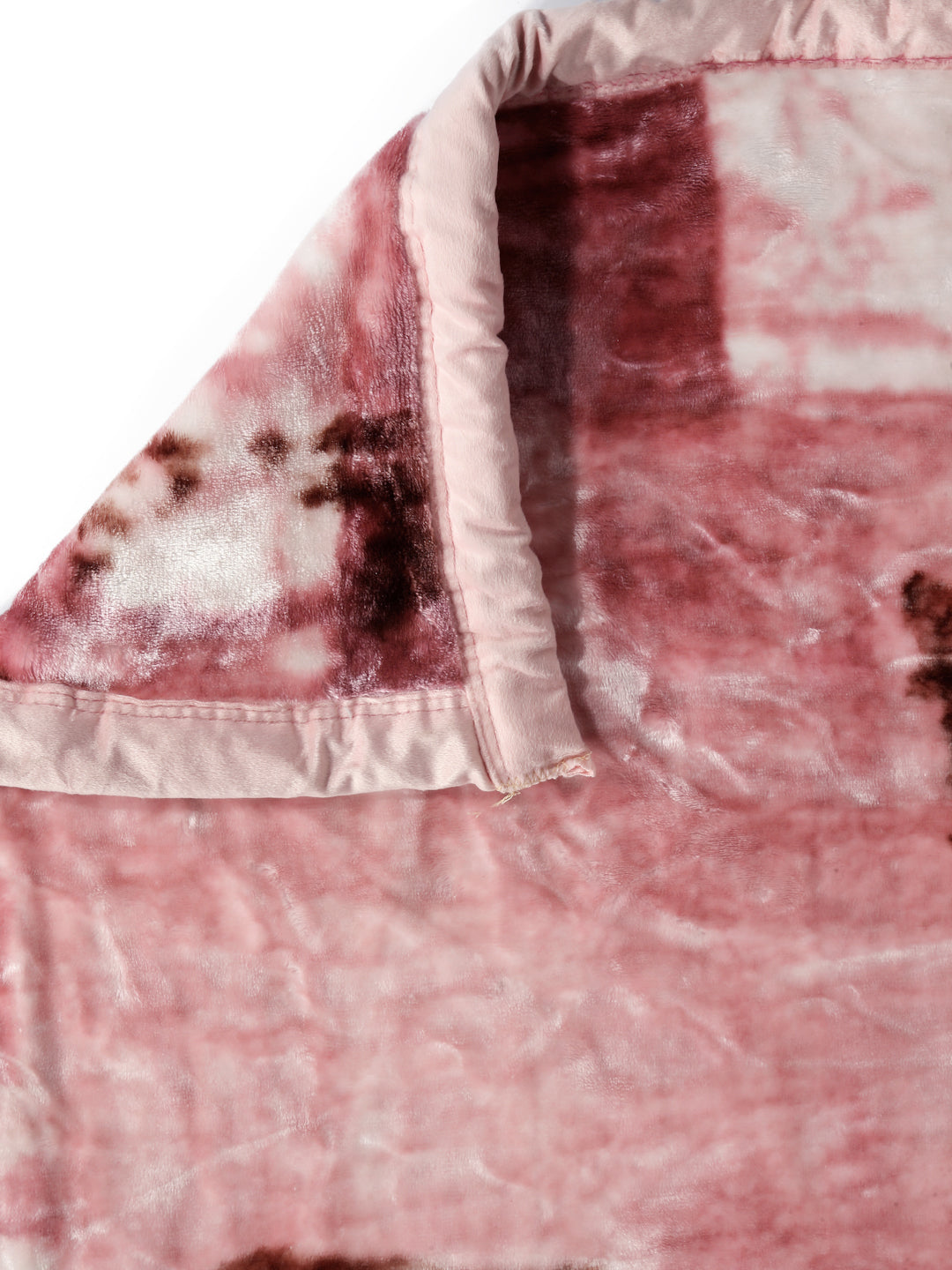 Klotthe Unisex Pink Abstract Heavy Winter 1000 GSM Single Bed Blanket