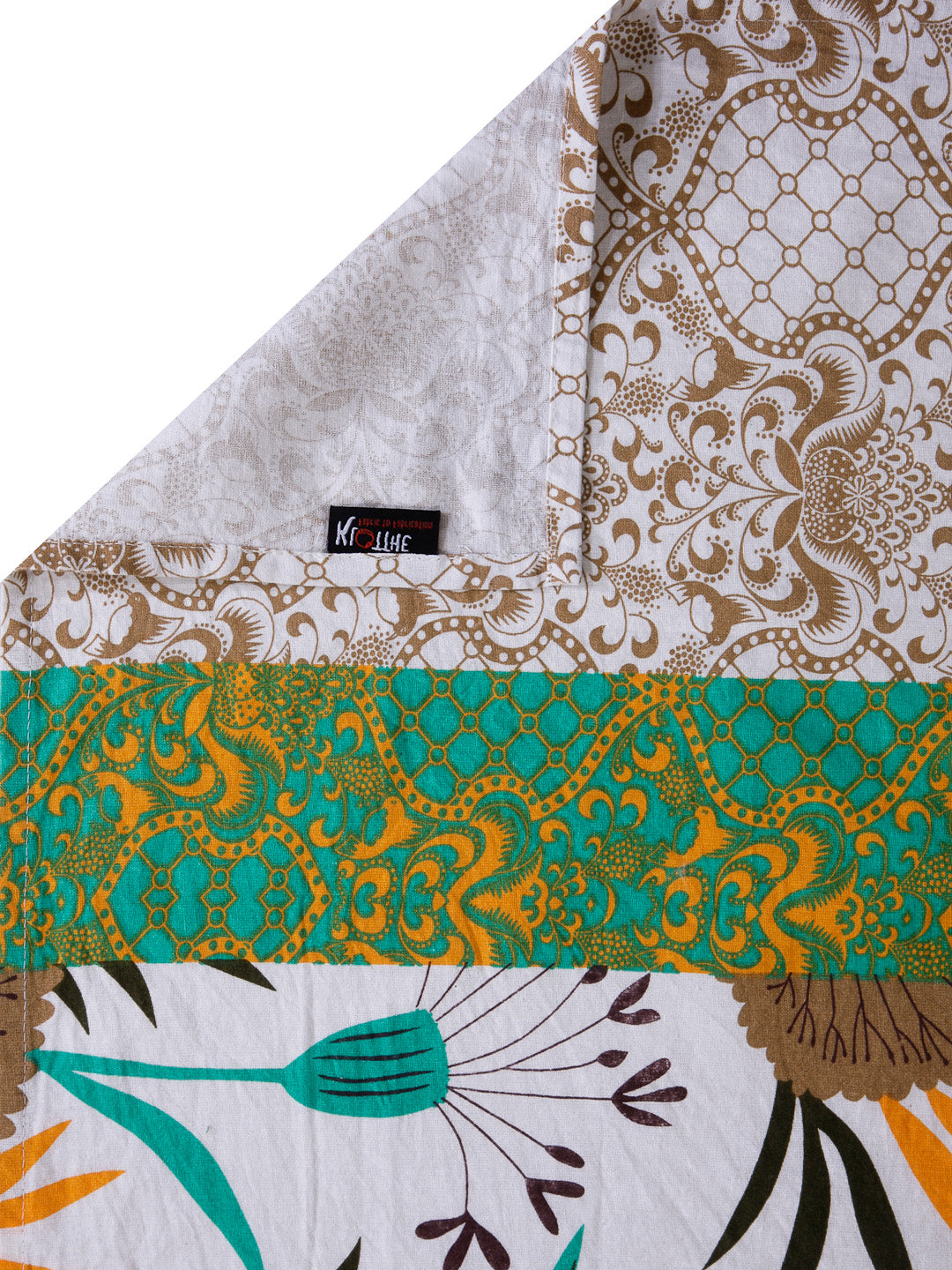 Klotthe Multi Floral 210 TC Pure Cotton Single Bed Sheet with Pillow Cover