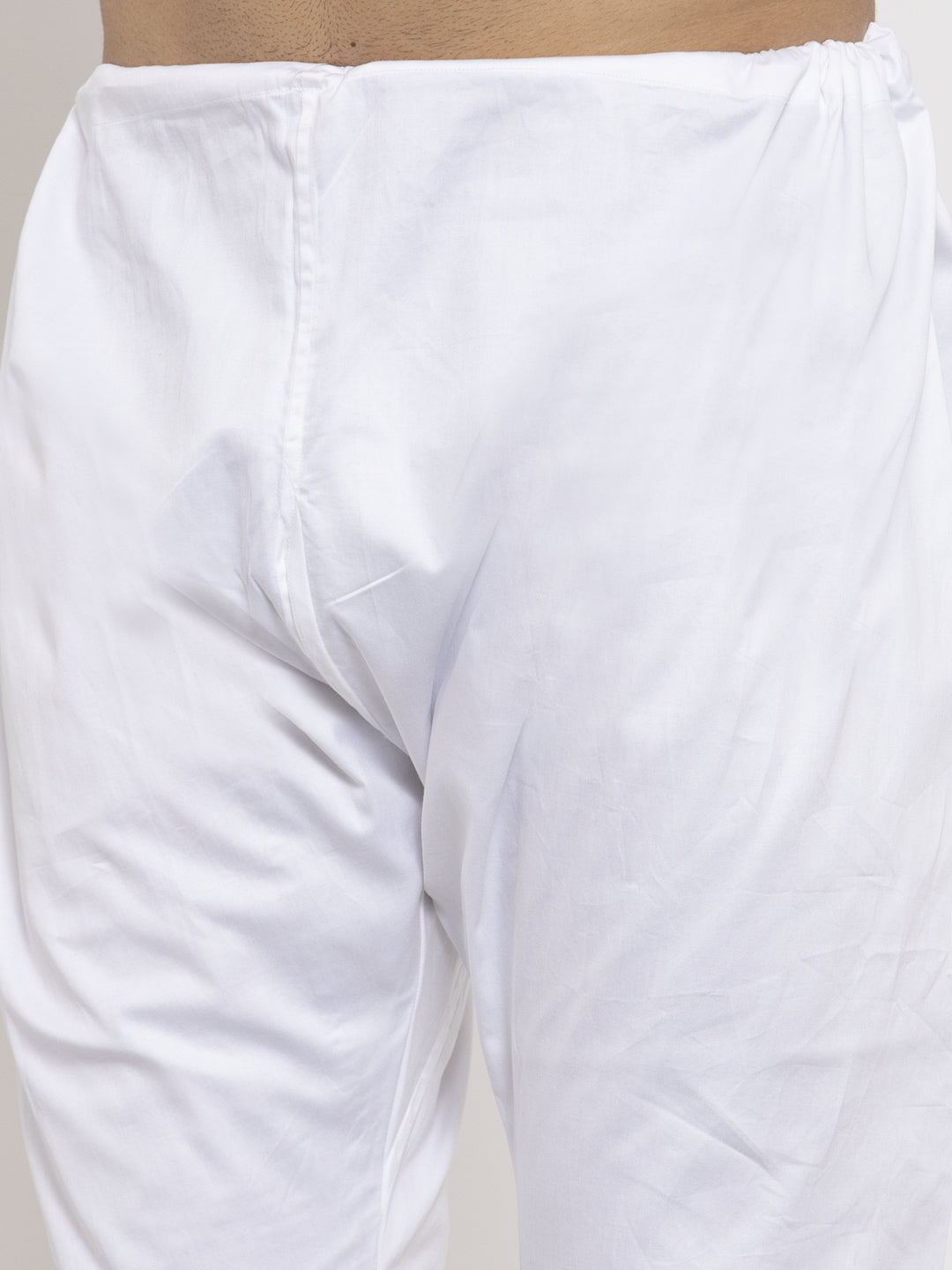 KLOTTHE White Cotton Solid Pyjama