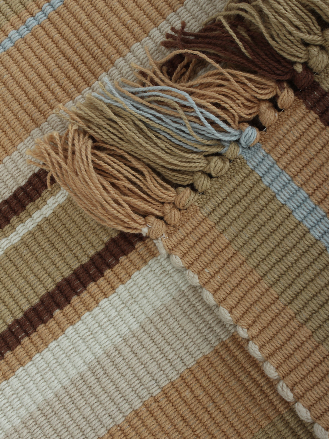 Klotthe Multicolor Striped Cotton Anti-Skid Rugs