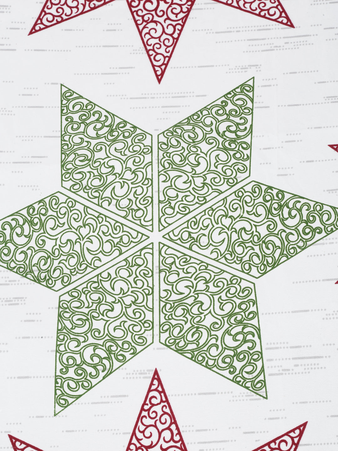 Klotthe Multicolor Geometric 300 TC Cotton Blend Fitted Double Bedsheet with 2 Pillow Covers