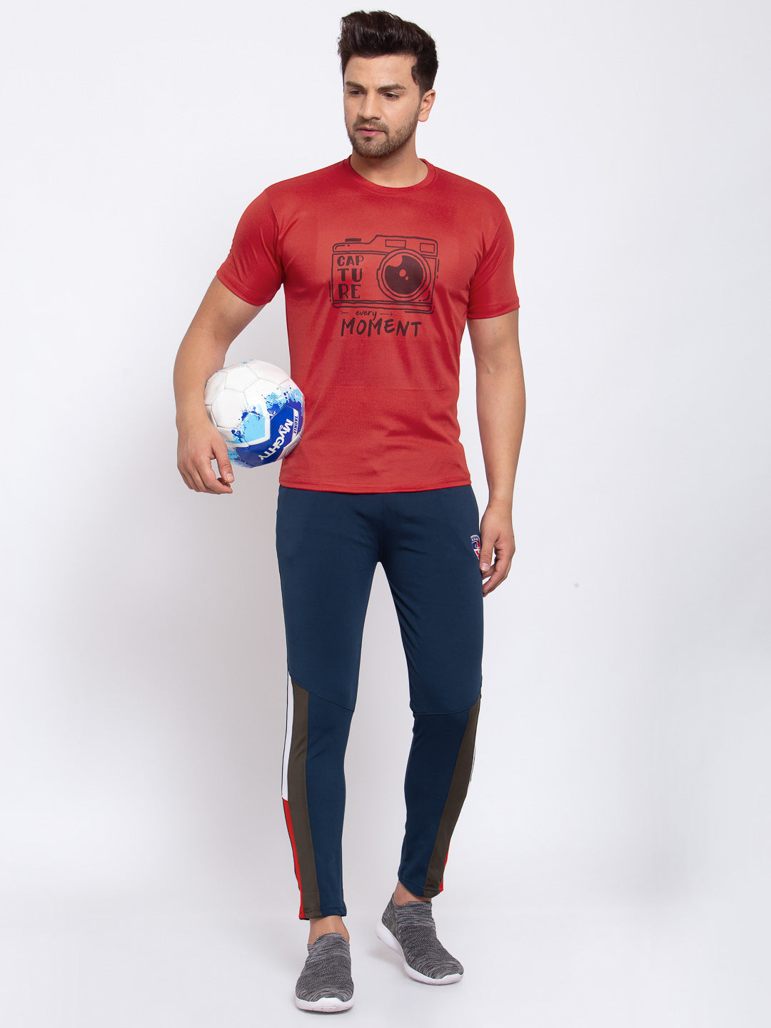 KLOTTHE Red Polyester Printed T-Shirt