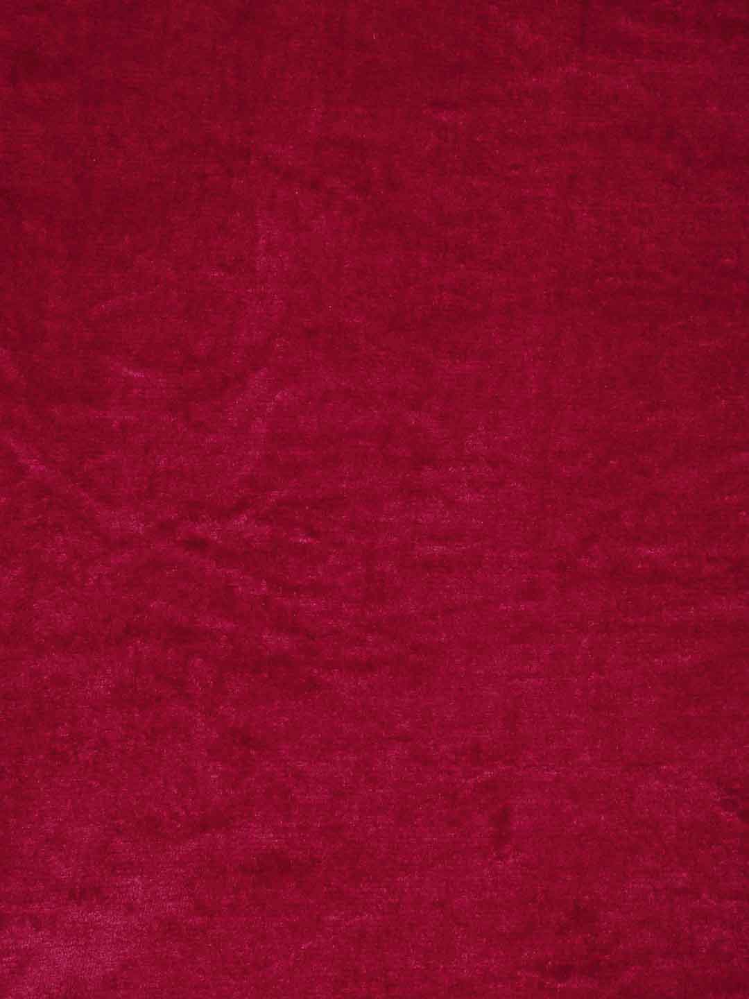 Klotthe Red Solid Woolen Double Bed Sheet with 2 Pillow Covers
