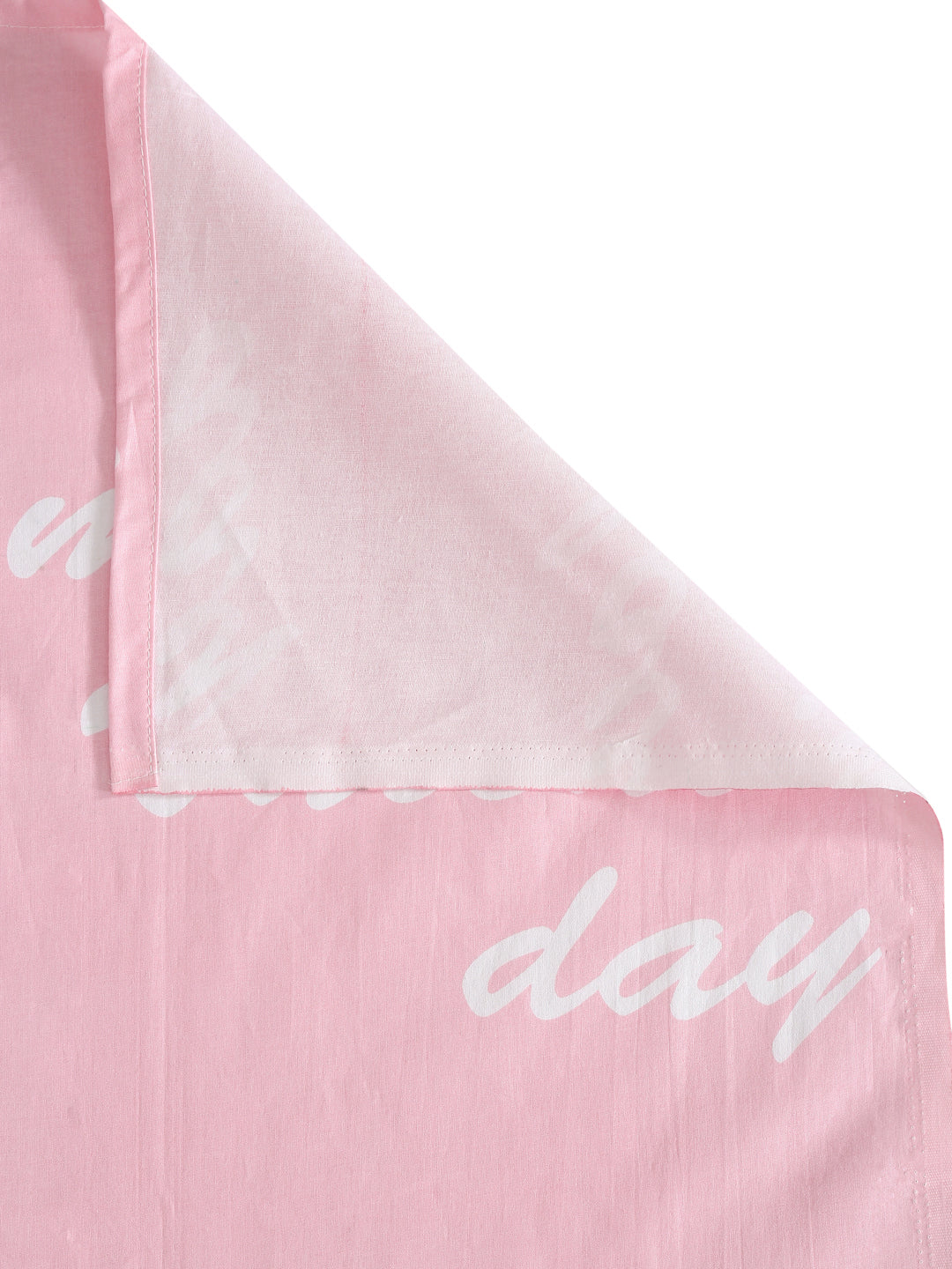 Klotthe Kids Pink Cotton 300 TC Double Bedsheet with 2 Pillow Covers