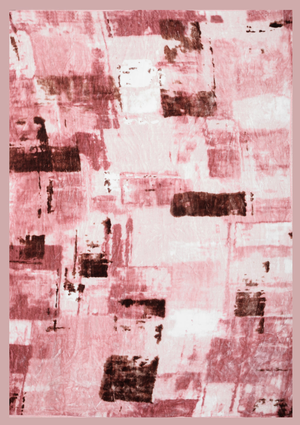 Klotthe Unisex Pink Abstract Heavy Winter 1000 GSM Single Bed Blanket