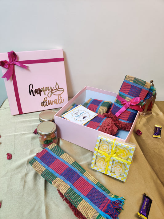 Pastel Pink Gift Box Diwali Hamper By Klotthe®